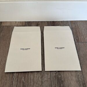 YSL Rive Droite white shopping bags